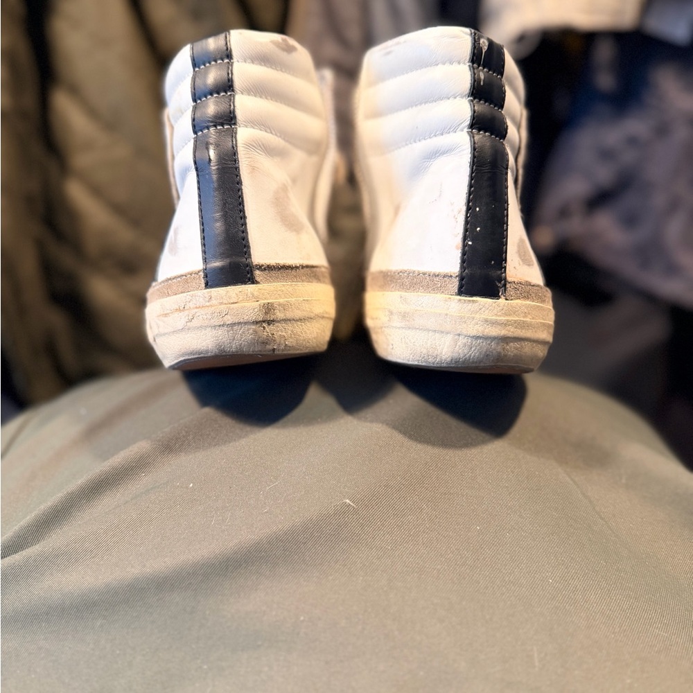 Golden Goose White and Beige Men's Sneakers - Picture 7 of 13